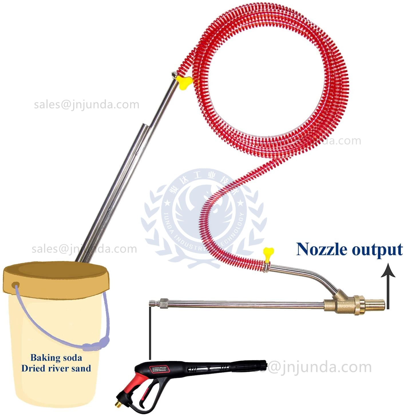High pressure sandblasting gun ceramic core copper nozzle sandblasting gun sandblasting pipe